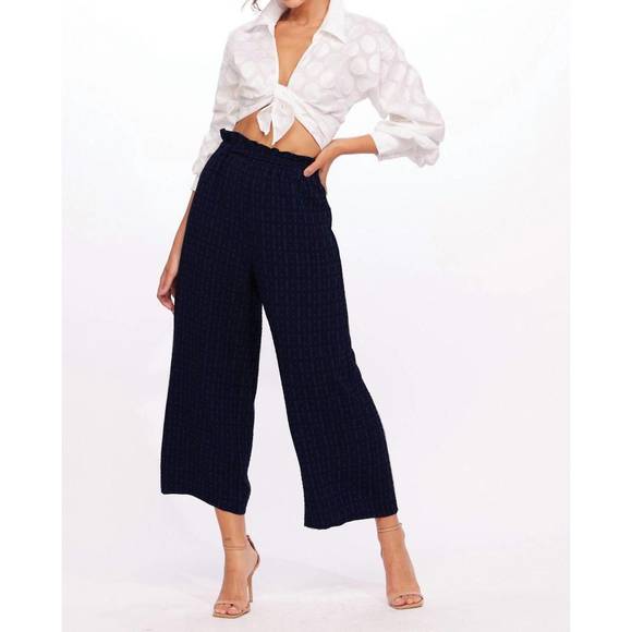 NEW EVA FRANCO adalyn cropped pants in black - Picture 1 of 3